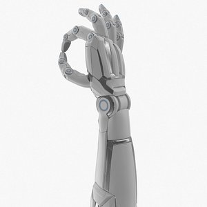 3D Cyborg arm shows OK model