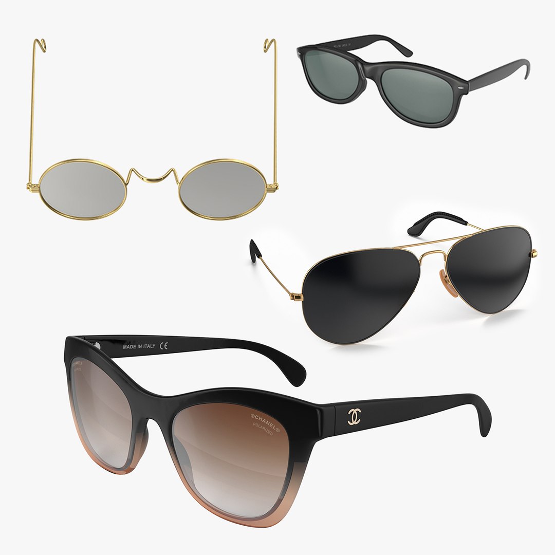 Glasses 3D Models Collection 4 3D model preview