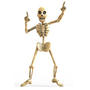 skeleton toon 3D model