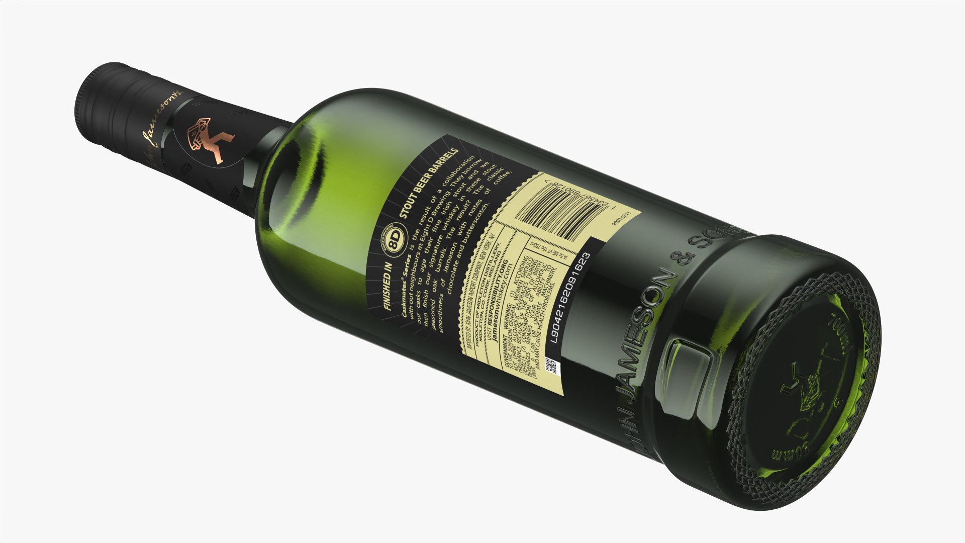 Jameson Stout Whiskey Bottle 3D https://p.turbosquid.com/ts-thumb/Jj/yPlM1t/2b/6/png/1714418737/1920x1080/fit_q87/6a60e631f41188ff9ddf450cb9025ae6249b931a/6.jpg