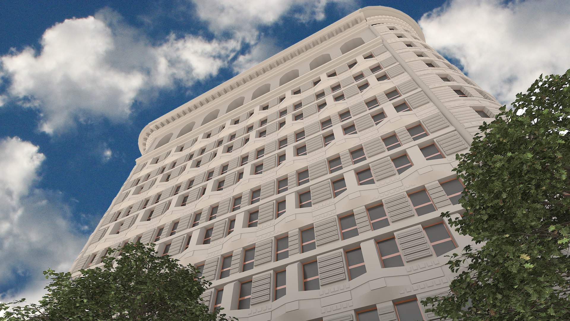 3D building flatiron model https://p.turbosquid.com/ts-thumb/Jk/1XCytC/bdXsyAAC/bottomupviewwithbg/jpg/1542382148/1920x1080/fit_q87/870bd41670a5a095016807764cbab45b4a720d62/bottomupviewwithbg.jpg