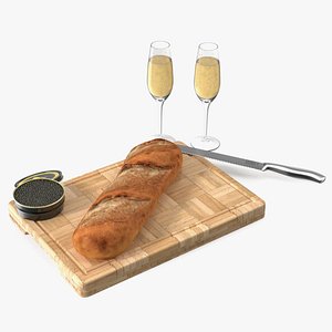 Marshallberg Caviar with Baguette and Champagne