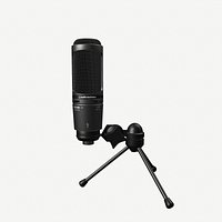 Audio-Technica AT2020USB Plus Microphone with USB port on tripod VR  AR  low-poly 3d model