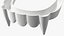 Plastic Vampire Teeth White Rigged for Modo