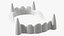Plastic Vampire Teeth White Rigged for Modo