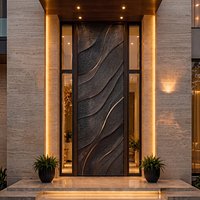 Modern Wave Textured Door Decorative Door Panel stl CNC 3D  model
