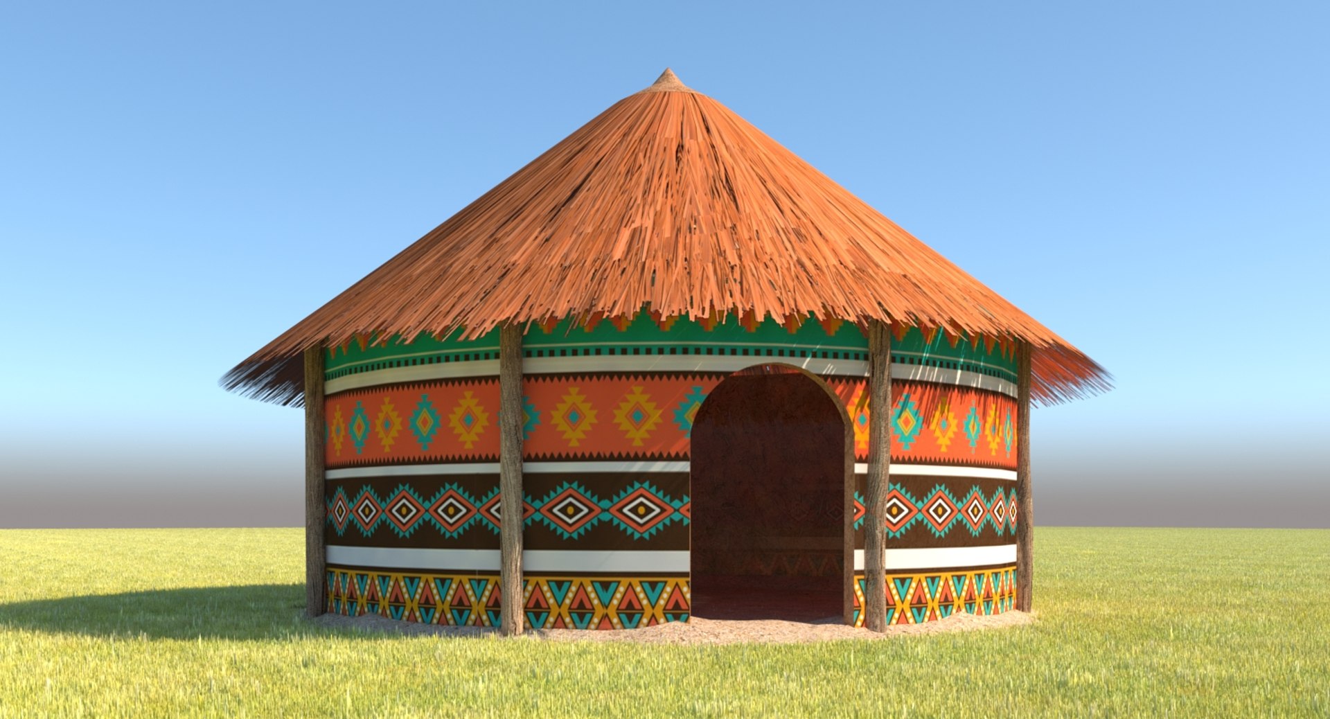 3D African Hut Model - TurboSquid 1200606