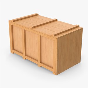 Wooden Cargo Box 3D model
