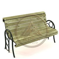Decorative Bench with Armrests