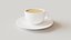 Chá de café com padrão - Inclui textura simples de arrastar e soltar - Ativo 3D