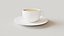 Chá de café com padrão - Inclui textura simples de arrastar e soltar - Ativo 3D
