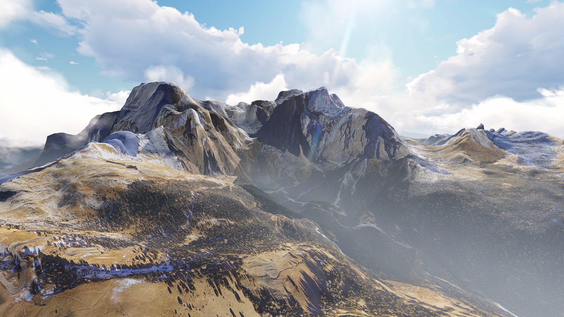 3D Model Dolomites Mountain Landscape - TurboSquid 1469559