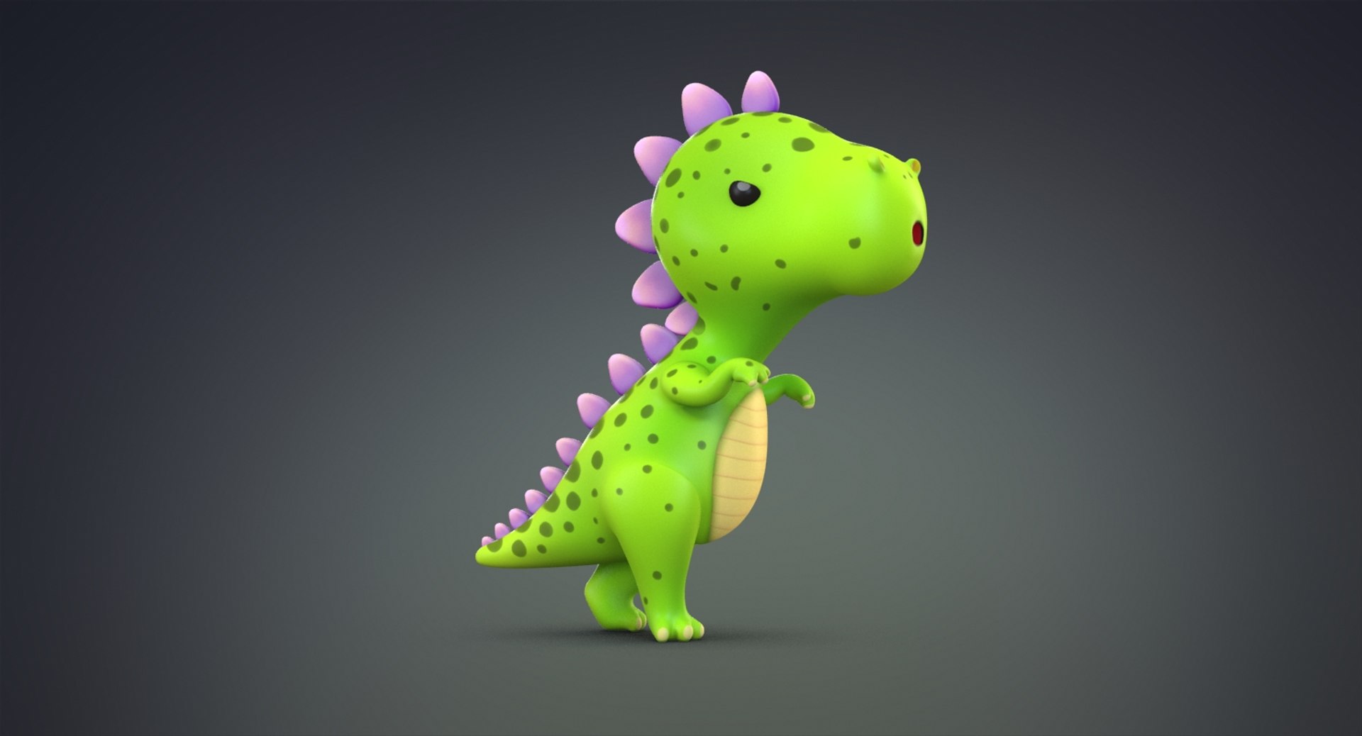 3D Model Cute Cartoon Dinosaur - TurboSquid 1345867