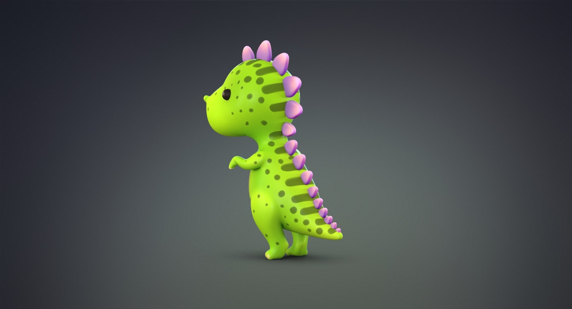 3D Model Cute Cartoon Dinosaur - TurboSquid 1345867