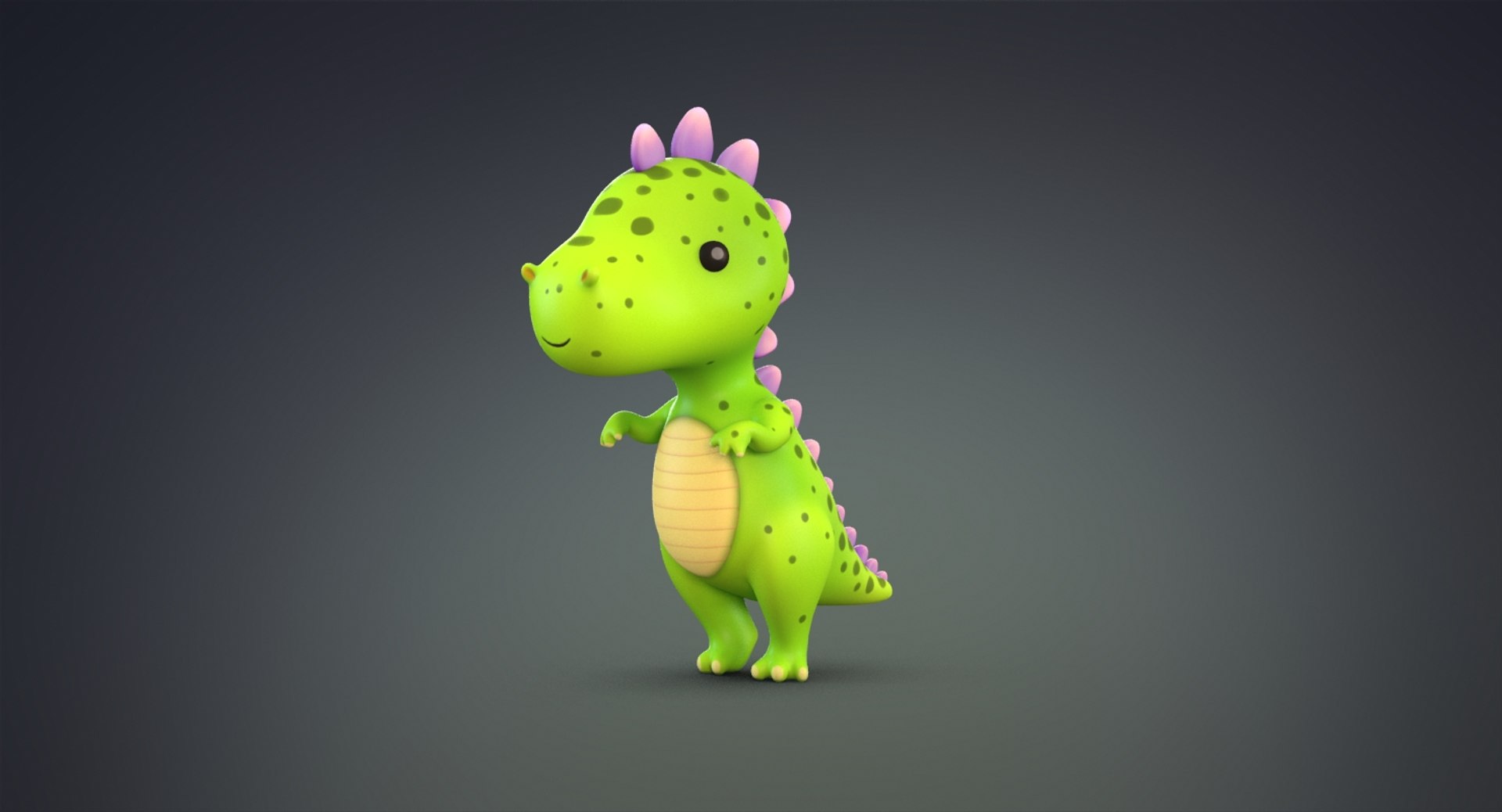 3D Model Cute Cartoon Dinosaur - TurboSquid 1345867