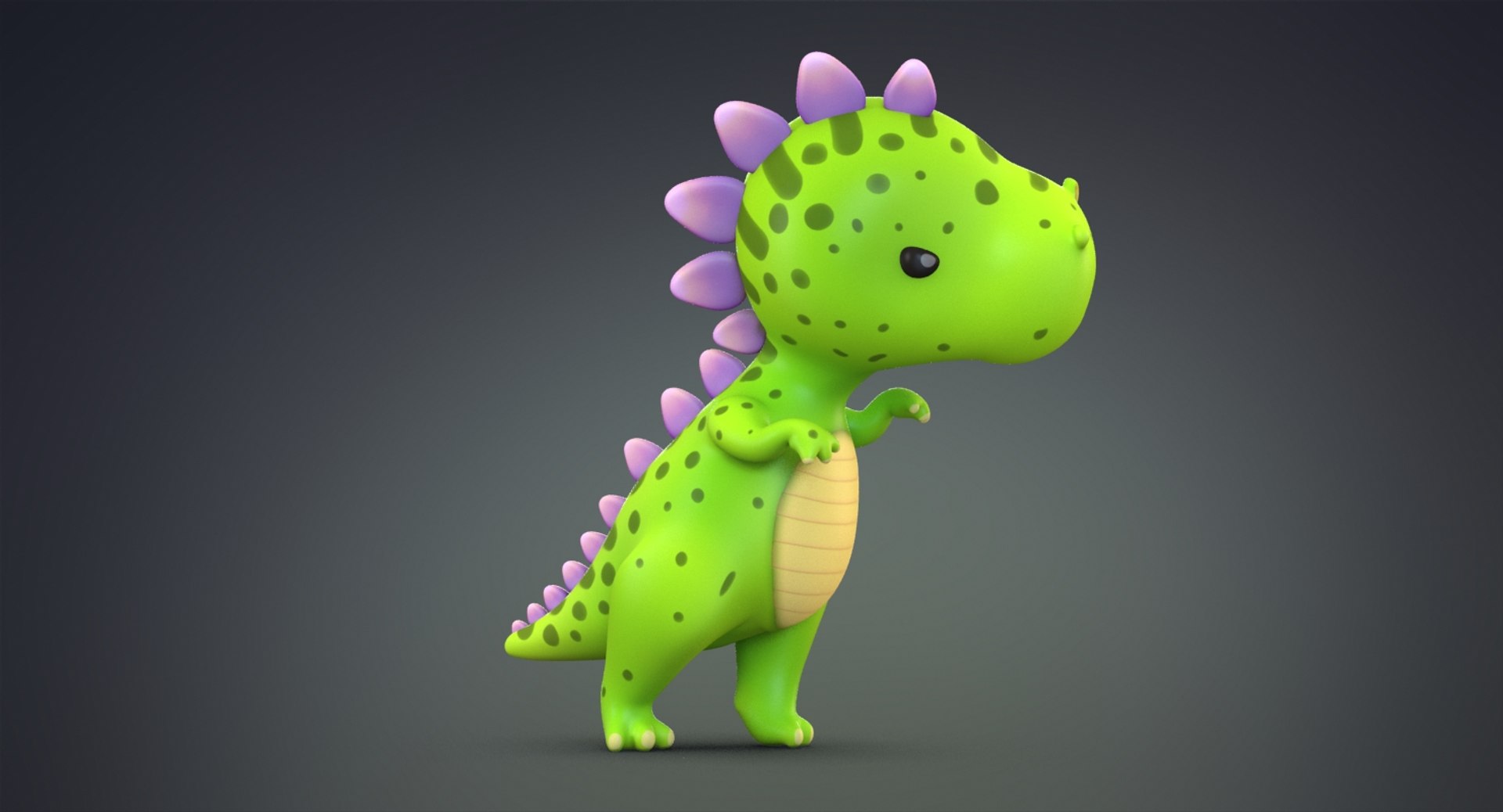 3D model cute cartoon dinosaur - TurboSquid 1345867