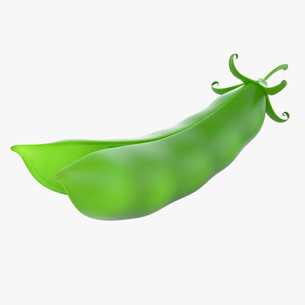 3D Cartoon Peas Opened model