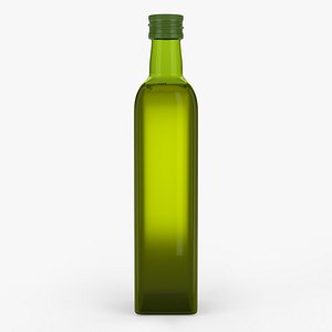 3D green glass bottle 500ml