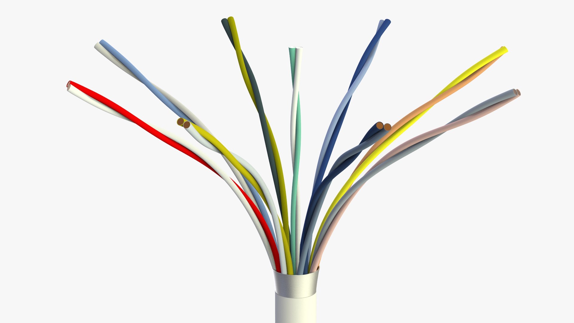 3D Cables Line Phones Bare - TurboSquid 1463201