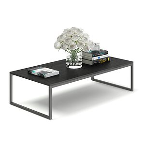 3D black coffee table model