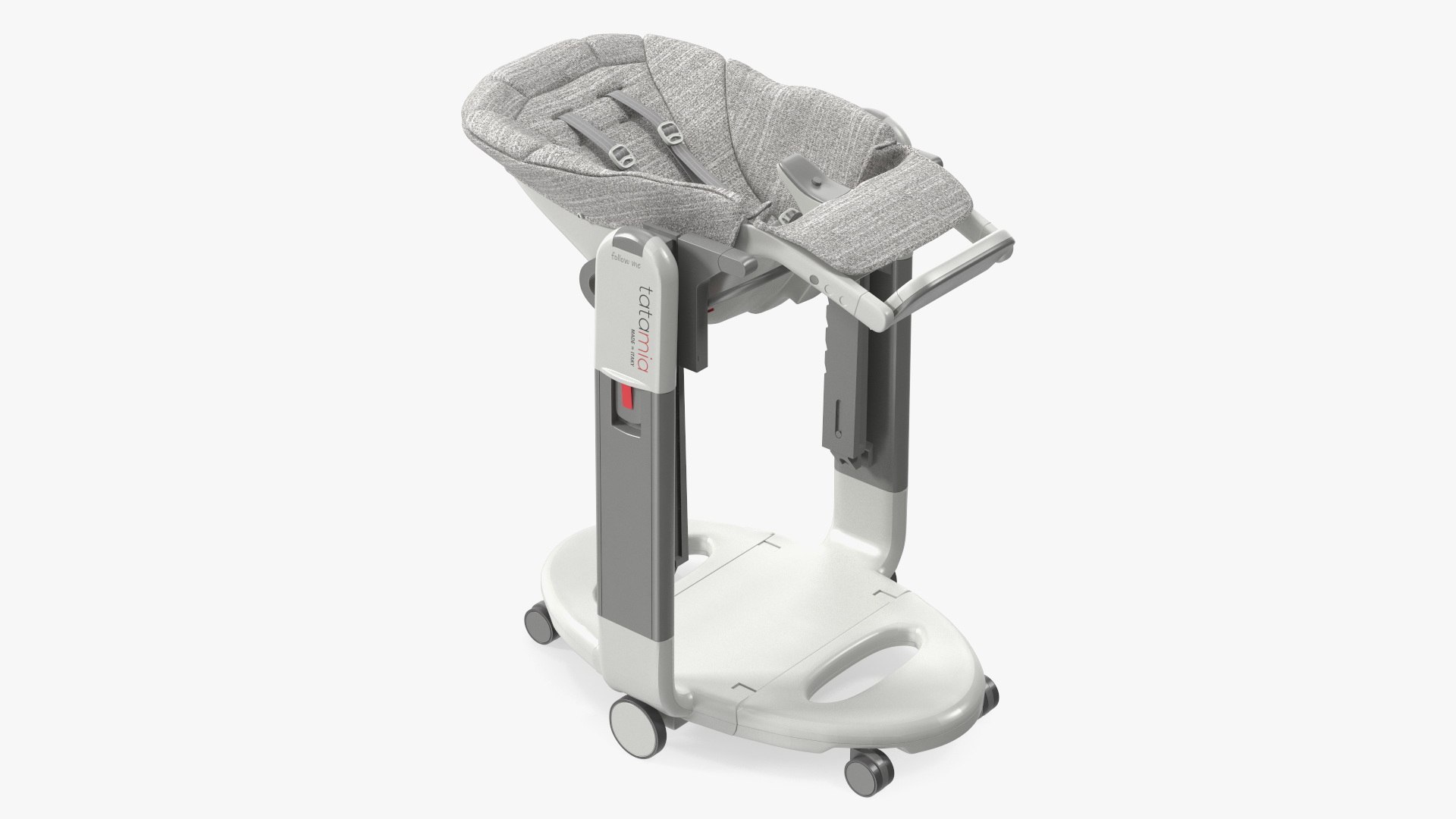 High Chair Peg Perego Horizontal Grey Rigged 3D model preview
