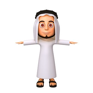 arab man cartoon 3D model