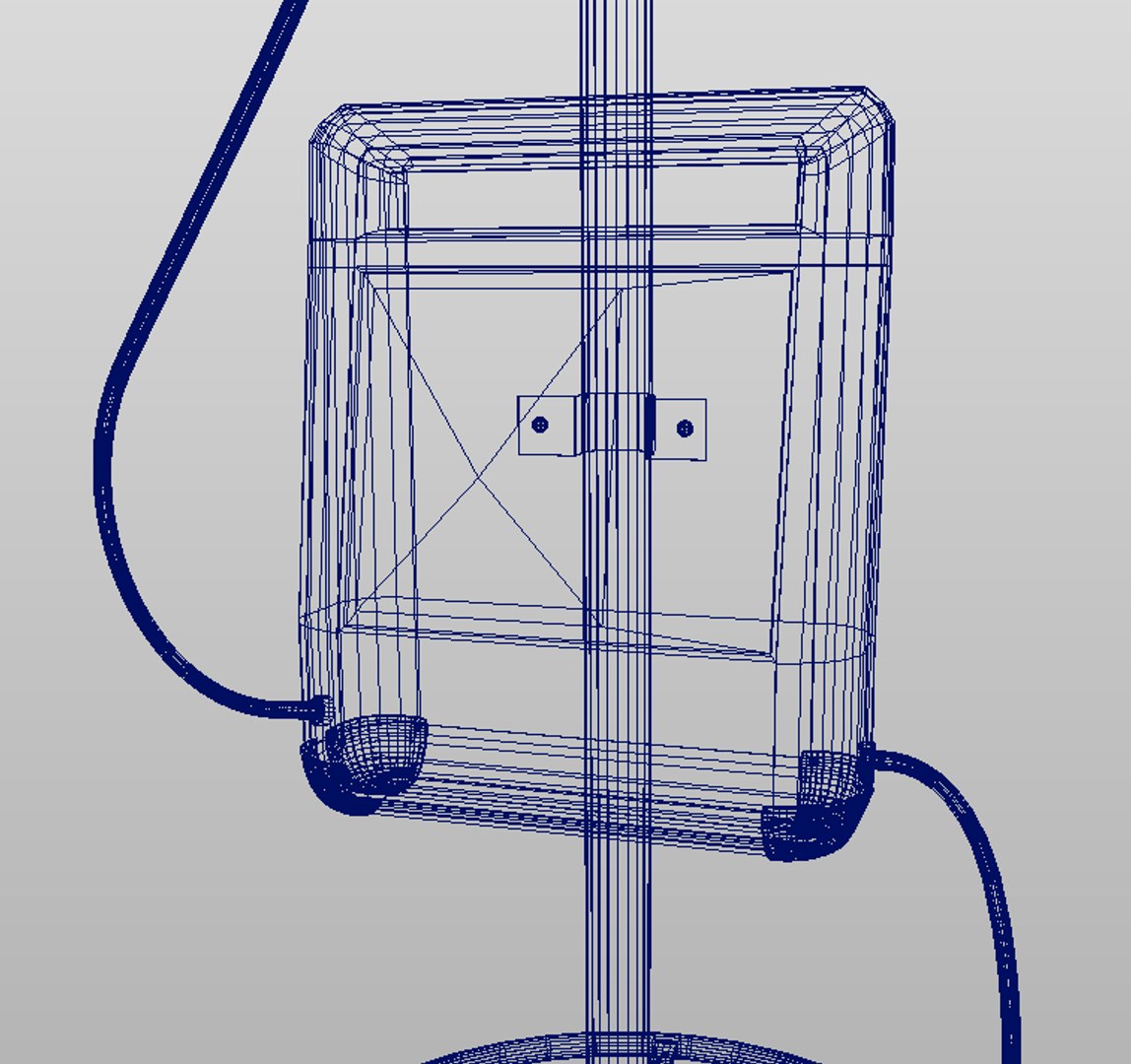 Iv Intravenous Pump Machine 3d Max