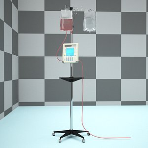 iv intravenous pump machine bag stand hospital