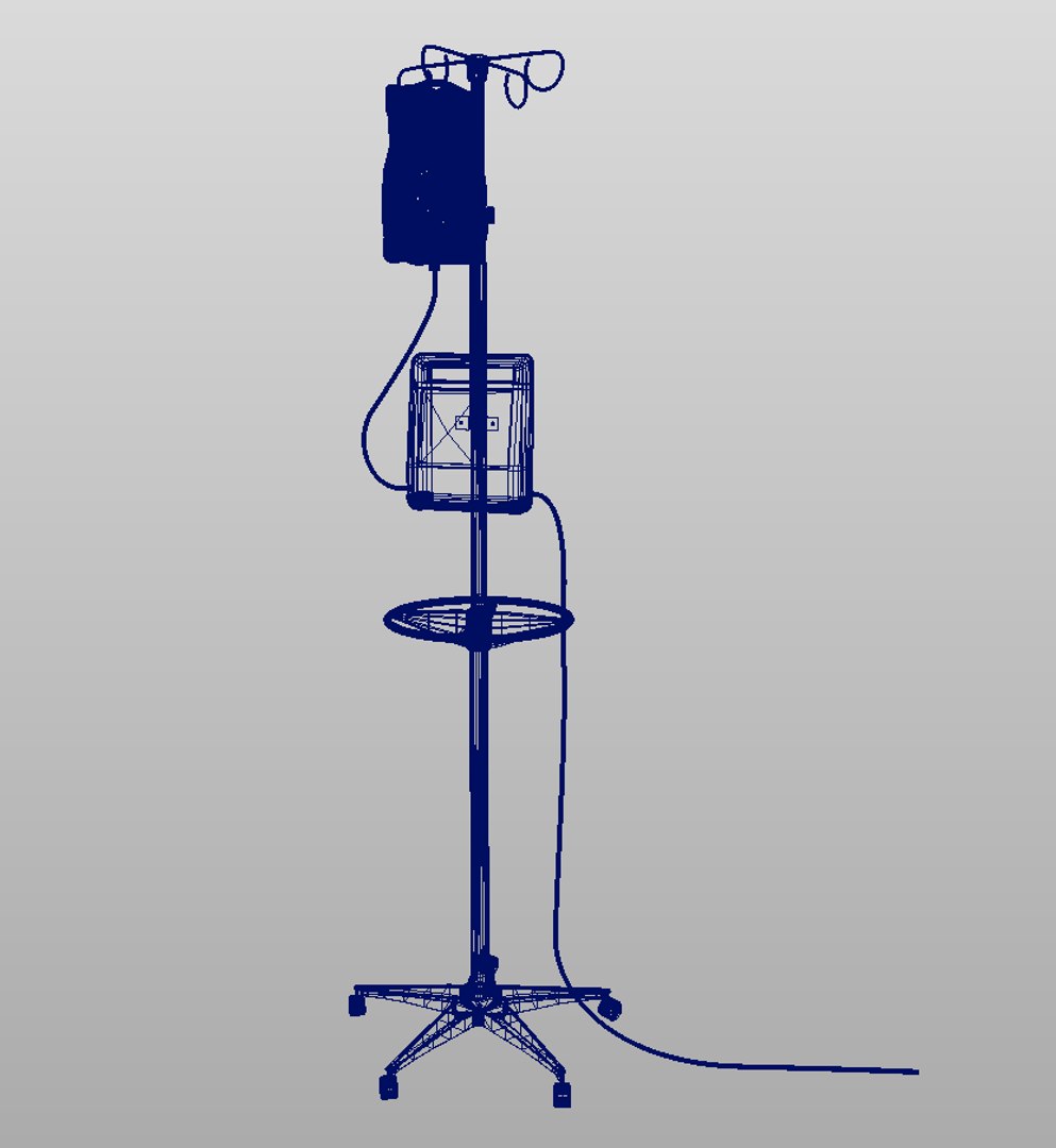 Iv Intravenous Pump Machine 3d Max