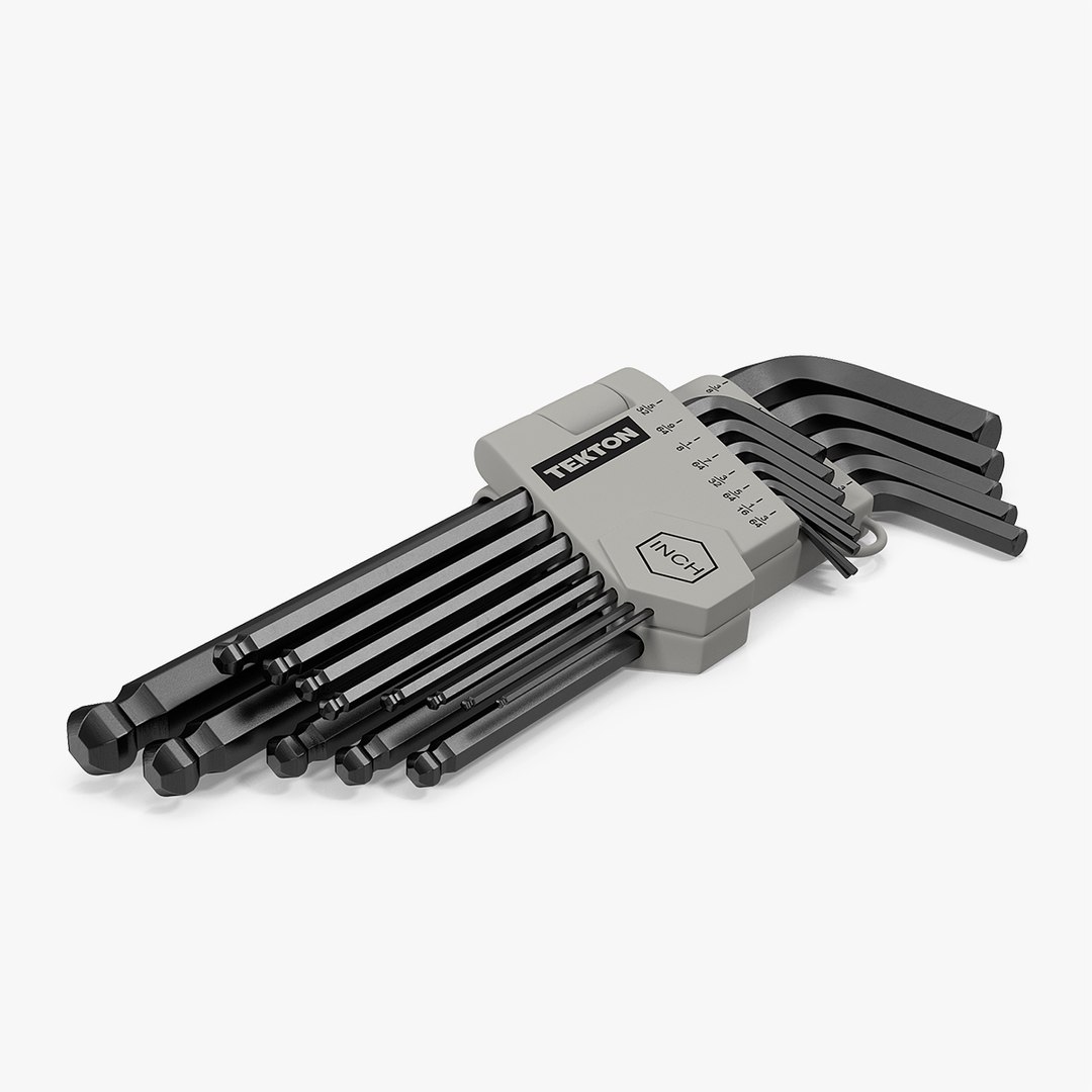 TEKTON Hex Key Wrenches Set 3D model preview