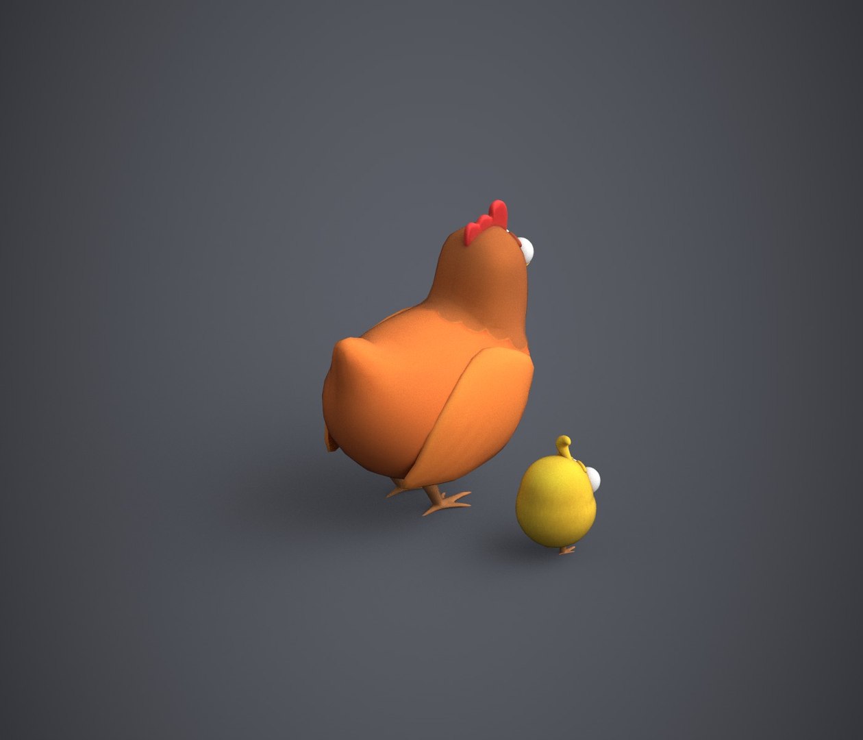 3D Model Stylized Hen Chicken - TurboSquid 1296948