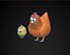 Hen and Chicken Stylized