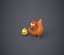 Hen and Chicken Stylized