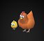 Hen and Chicken Stylized
