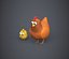 Hen and Chicken Stylized