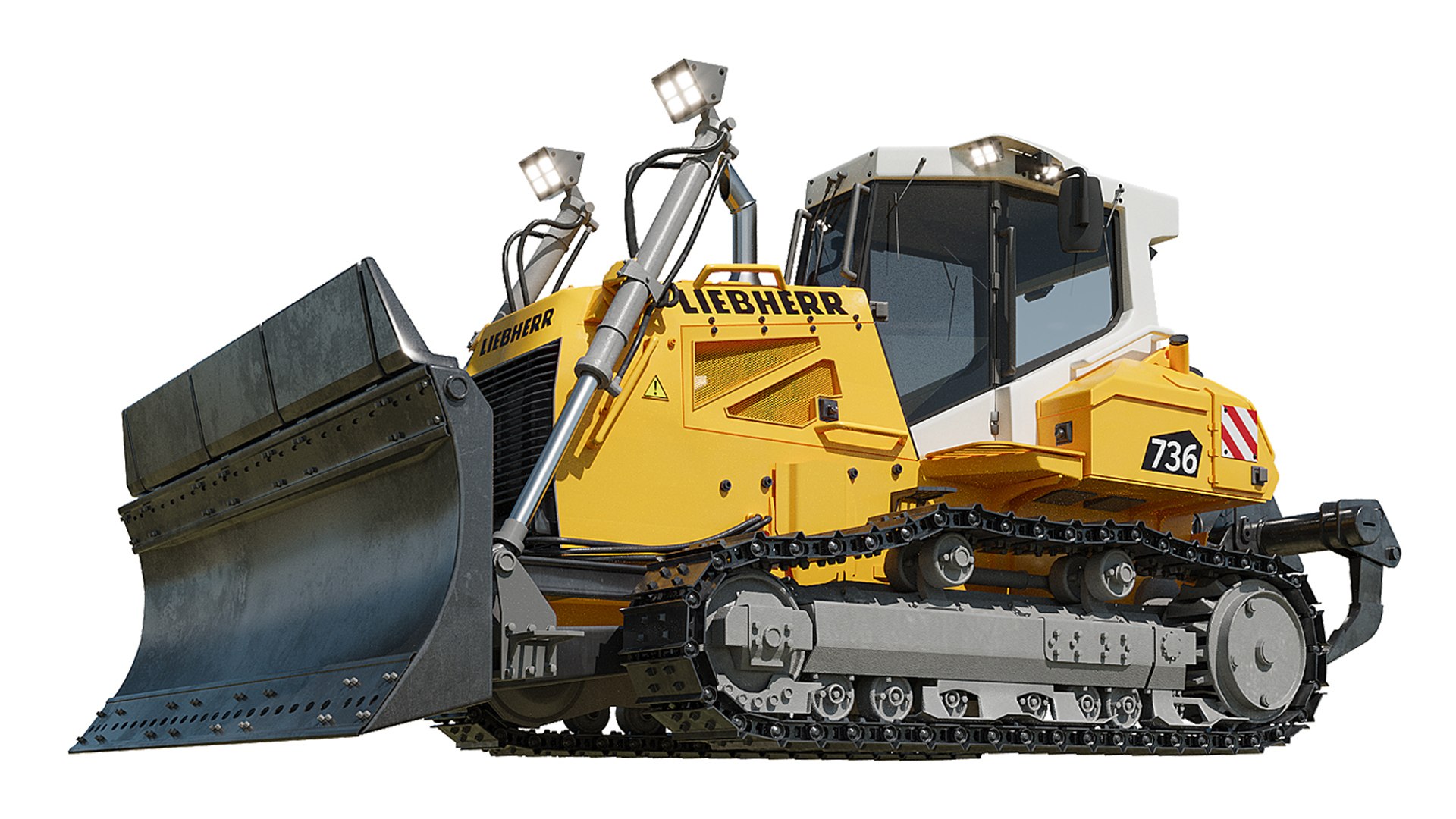 3D LIEBHERR PR 736 Litronic Crawler Bulldozer Model - TurboSquid 2196502