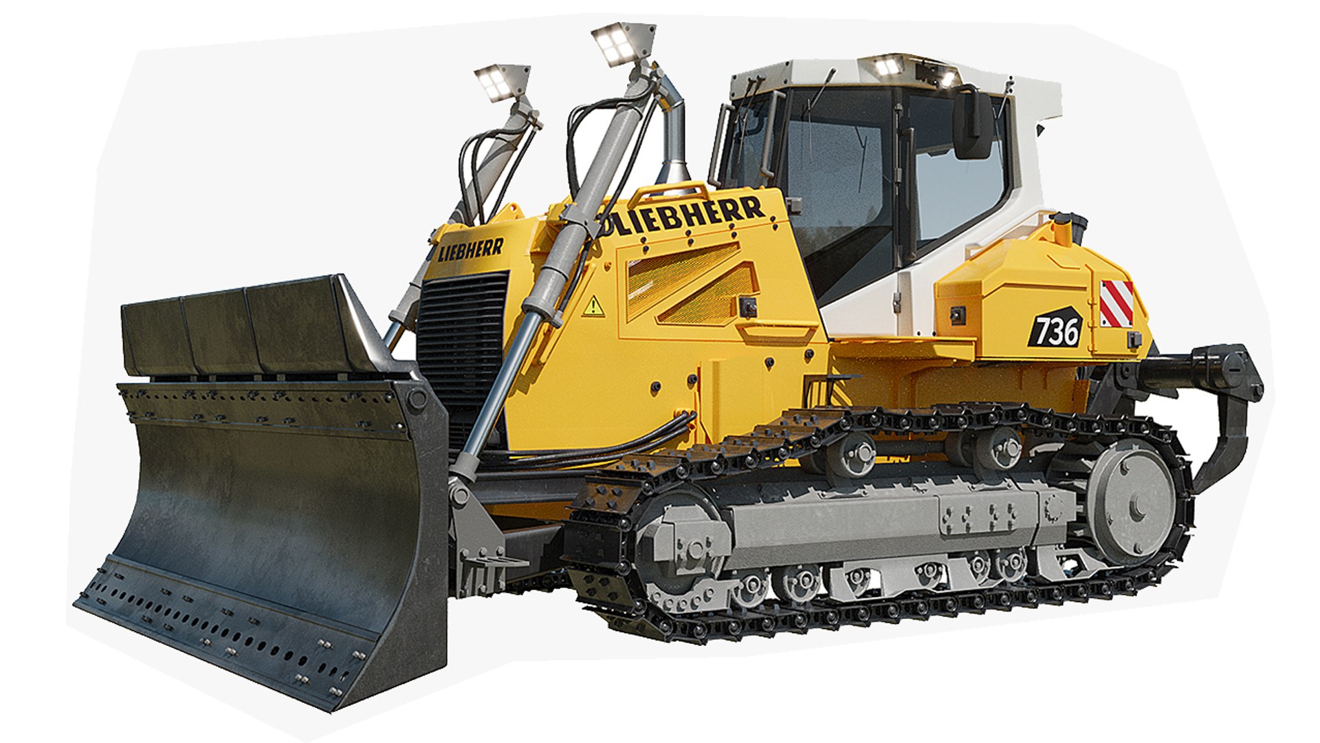 3D LIEBHERR PR 736 Litronic Crawler Bulldozer Model - TurboSquid 2196502