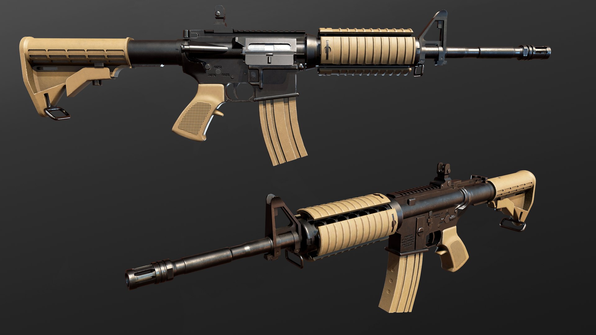 m4 carabine 3D model https://p.turbosquid.com/ts-thumb/Jk/tqN6Gs/uoMe7k3f/screenshot001/png/1590553625/1920x1080/fit_q87/28bcbac26c228b4f3e3b8aec2d2956741b27069e/screenshot001.jpg