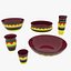African Pottery Set - Design 1