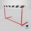 Athletics Training Adjustable Hurdle Red