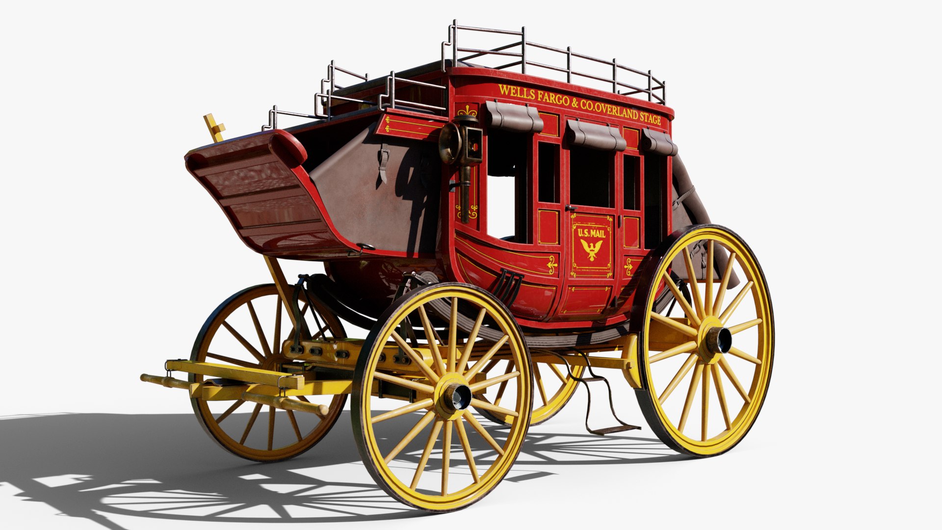 3D Stagecoach Wagon Model - TurboSquid 2160913