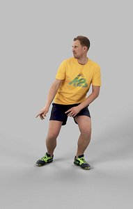 Sports man playing football anticipating
