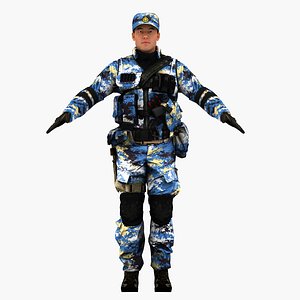 3D pla chinese soldier