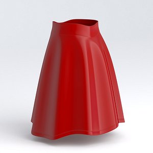 Womens Flirty Flare Skirt Red