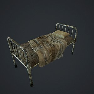 old bed hospital 3d model