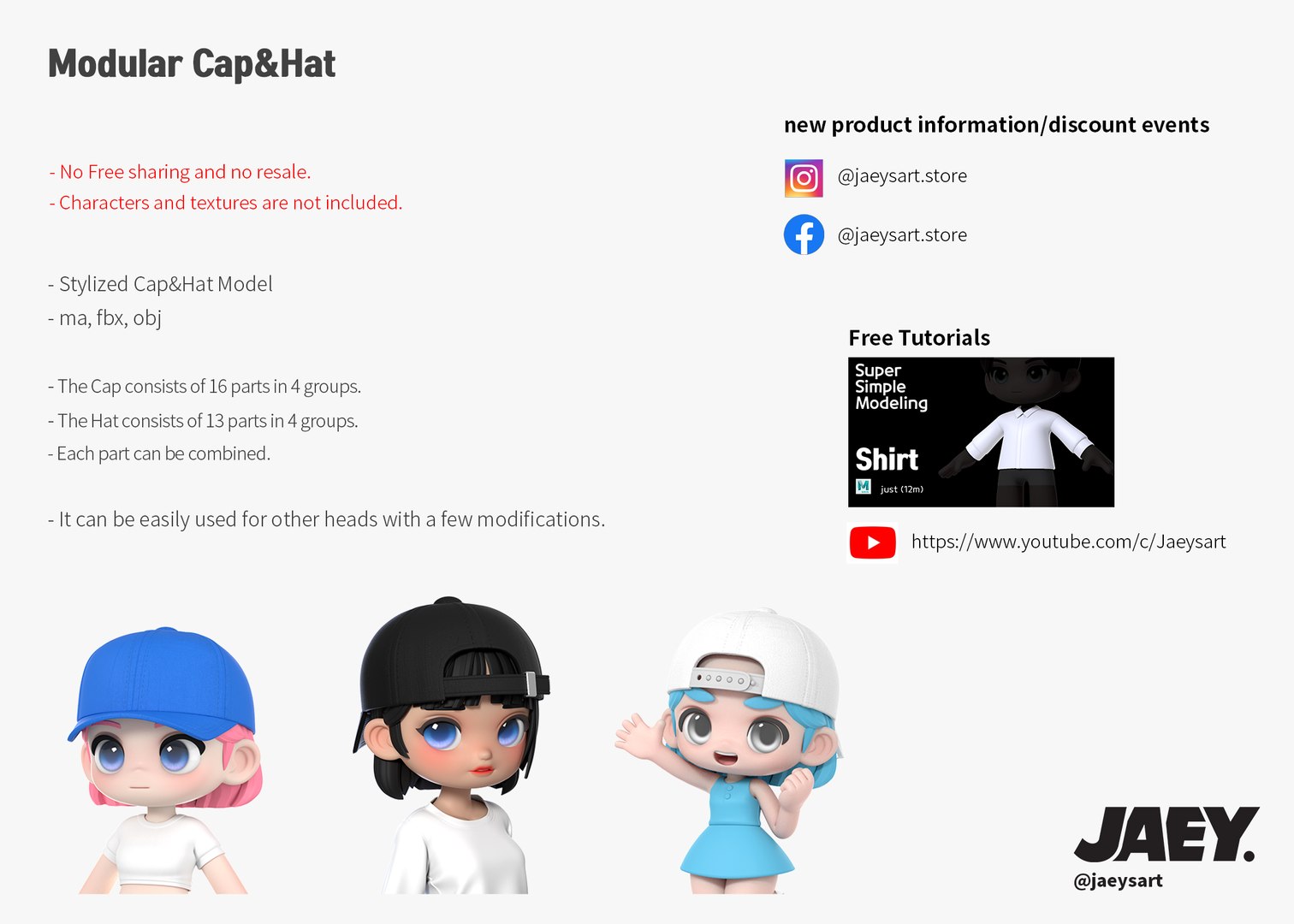 3D Modular Cap And Hat - TurboSquid 1980332