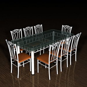 3ds max table chair