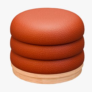 3D Luxury Round Pouf