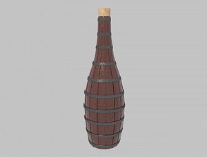 3D barrel bottle model
