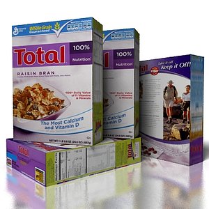 cereal total 3d model
